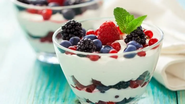 Imagem da Receita de Creme de Iogurte com Frutas Vermelhas