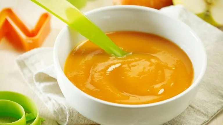 Imagem da Receita de Papinha de abóbora com frango.