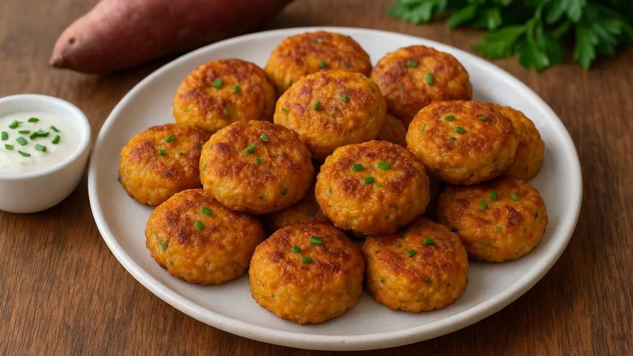 Imagem da Receita de Bolinho Fit de Batata Doce com Frango.