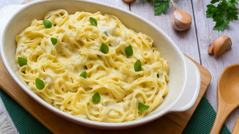 Imagem da Receita de Macarrão com Creme de Batata Zero Lactose.