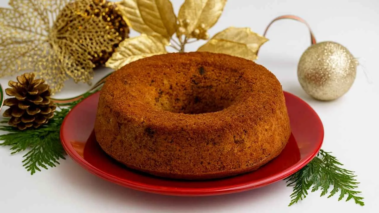 Imagem da Receita de Bolo de Natal Saudável Sem Açúcar, Sem Glúten e Sem Leite.