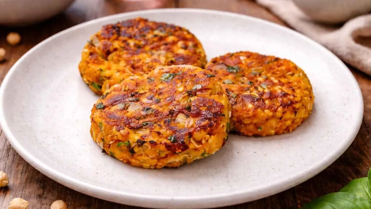 Imagem da Receita de Hambúrguer Vegano de Grão de Bico.