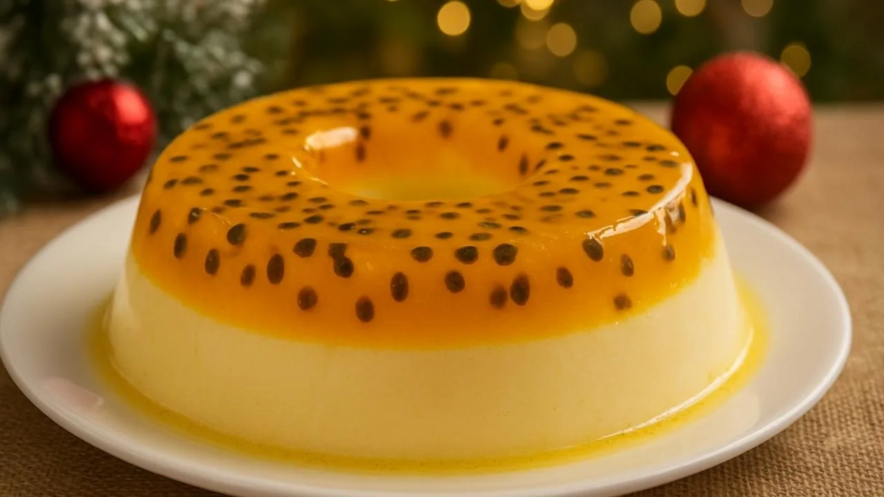 Imagem da Receita de Sobremesa de Maracujá Fit para Natal.