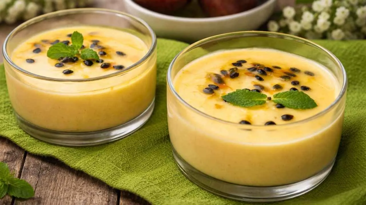 Imagem da Receita de Mousse de Maracujá Vegana.