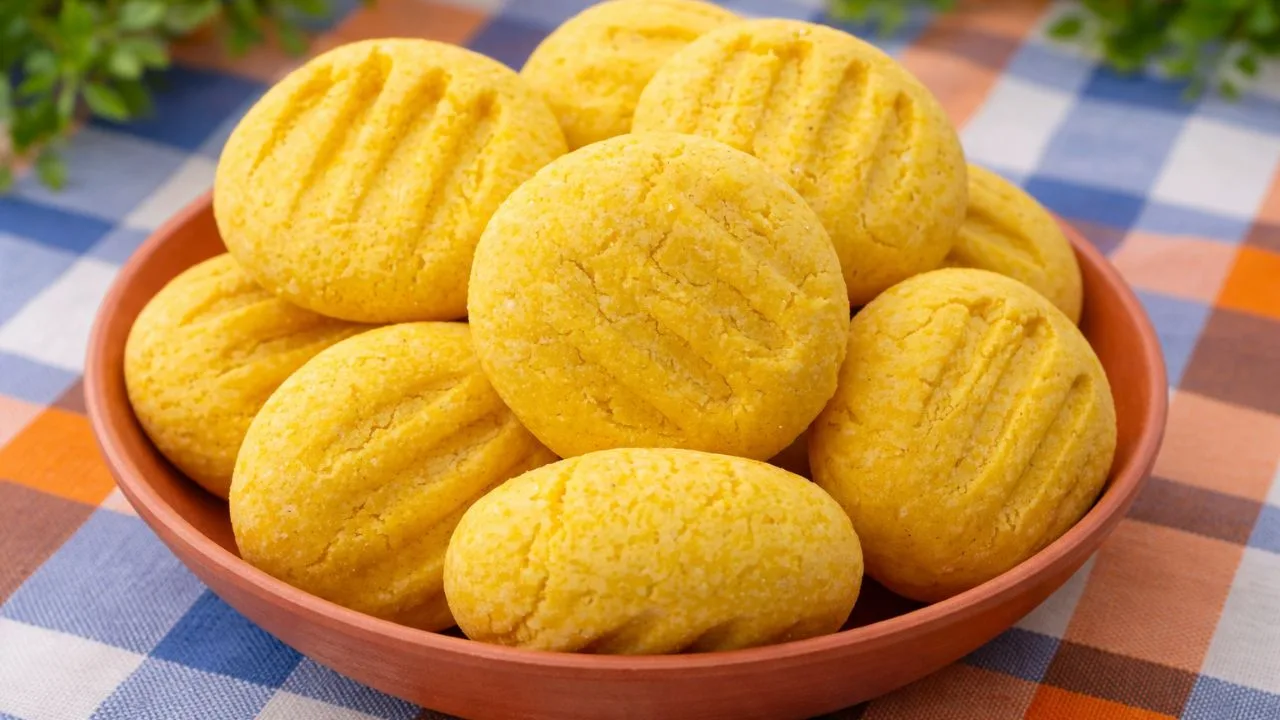 Imagem da Receita de Biscoitinho de Fubá Sem Leite e Sem Glúten.