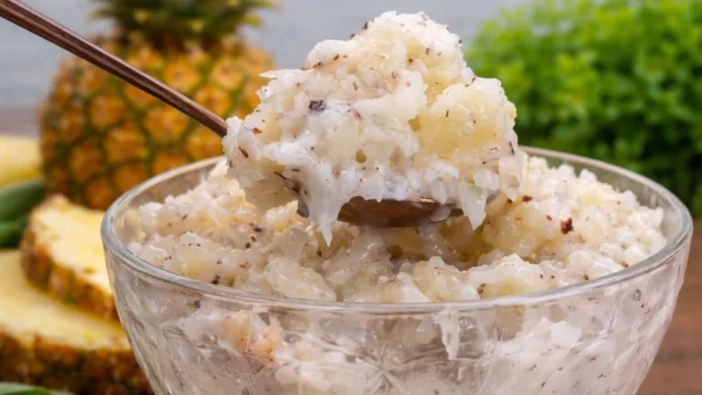 Imagem da Receita de Cocada Cremosa de Abacaxi Sem Leite Condensado.