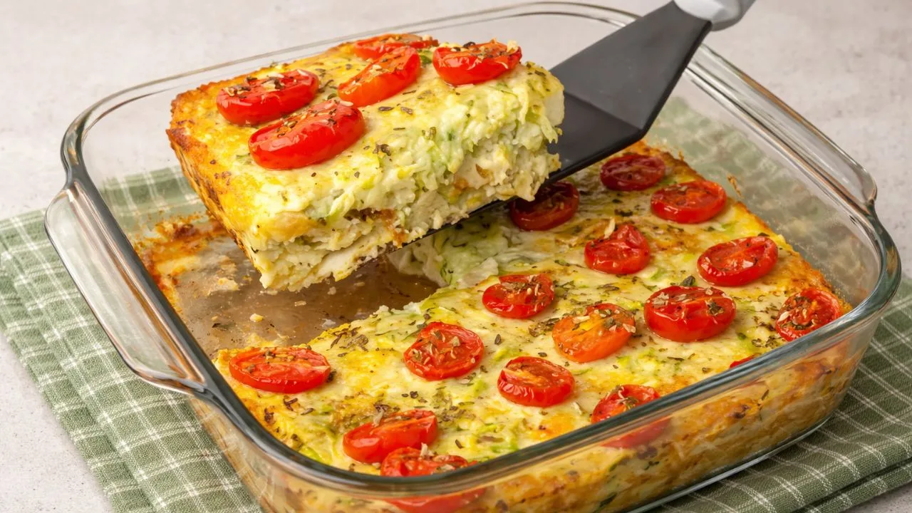 Imagem da Receita de Torta de Abobrinha com Frango Zero Farinha.