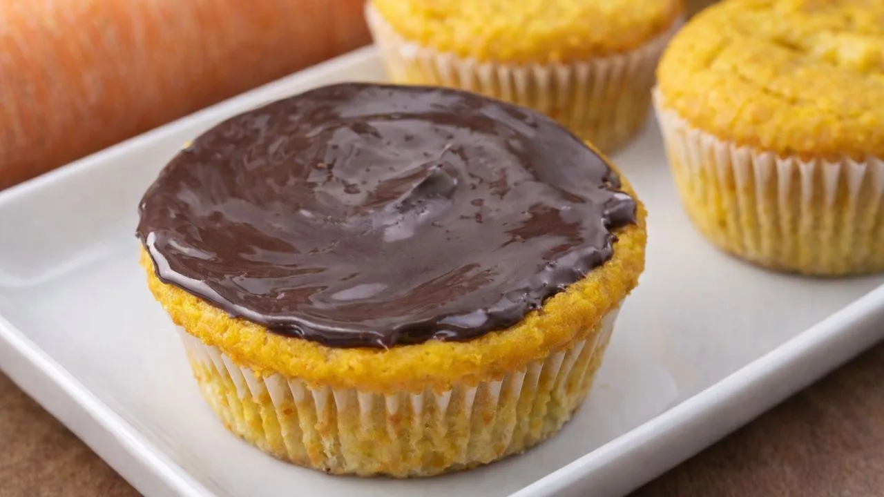 Imagem da Receita de Bolinho de Cenoura Sem Glúten, Sem Leite e Sem Açúcar.