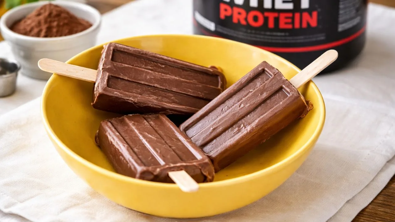 Imagem da Receita de Picolé Proteico de Chocolate.