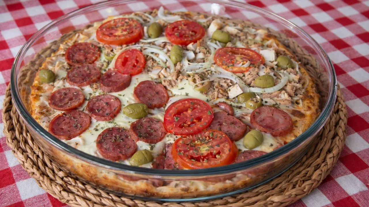 Imagem da Receita de Pizza Caseira Low Carb.