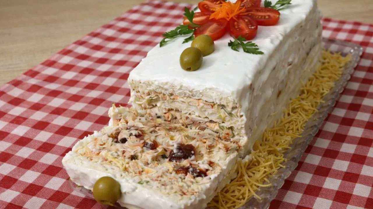 Imagem da Receita de Torta Fria Agridoce de Atum.