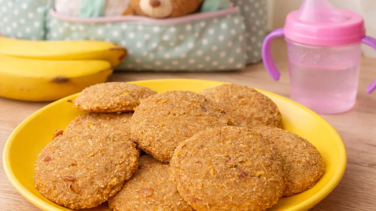 Imagem da Receita de Biscoitinho de Banana para Bebê - Sem Açúcar.