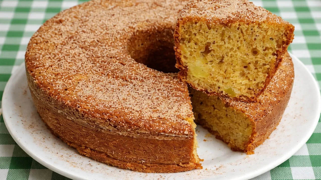 Imagem da Receita de Bolo de Maçã Sem Leite e Sem Ovos.