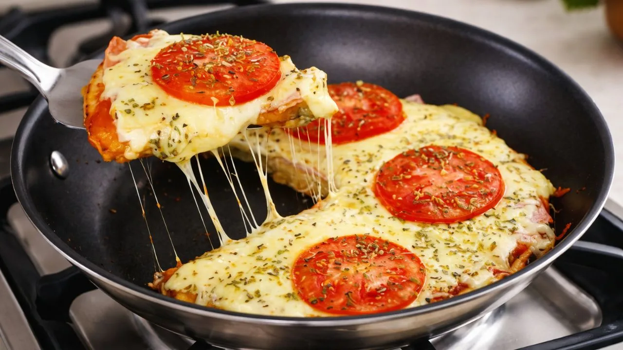 Imagem da Receita de Pizza de Frigideira Sem Glúten.