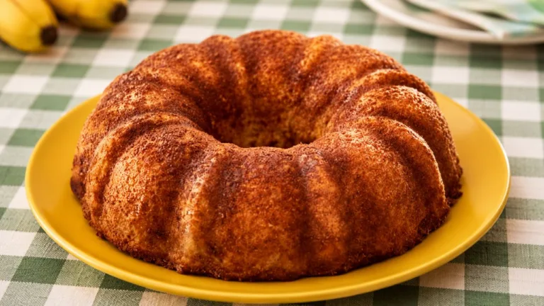 Imagem da Receita de Bolo de Banana Sem Ovo.