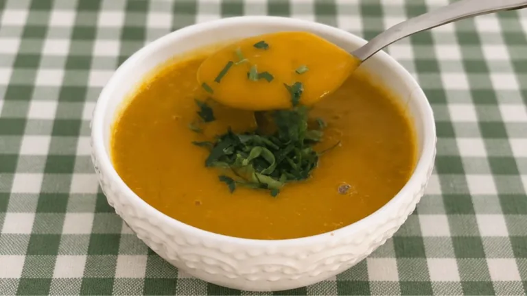 Imagem da Receita de Caldo de Abóbora Vegano.