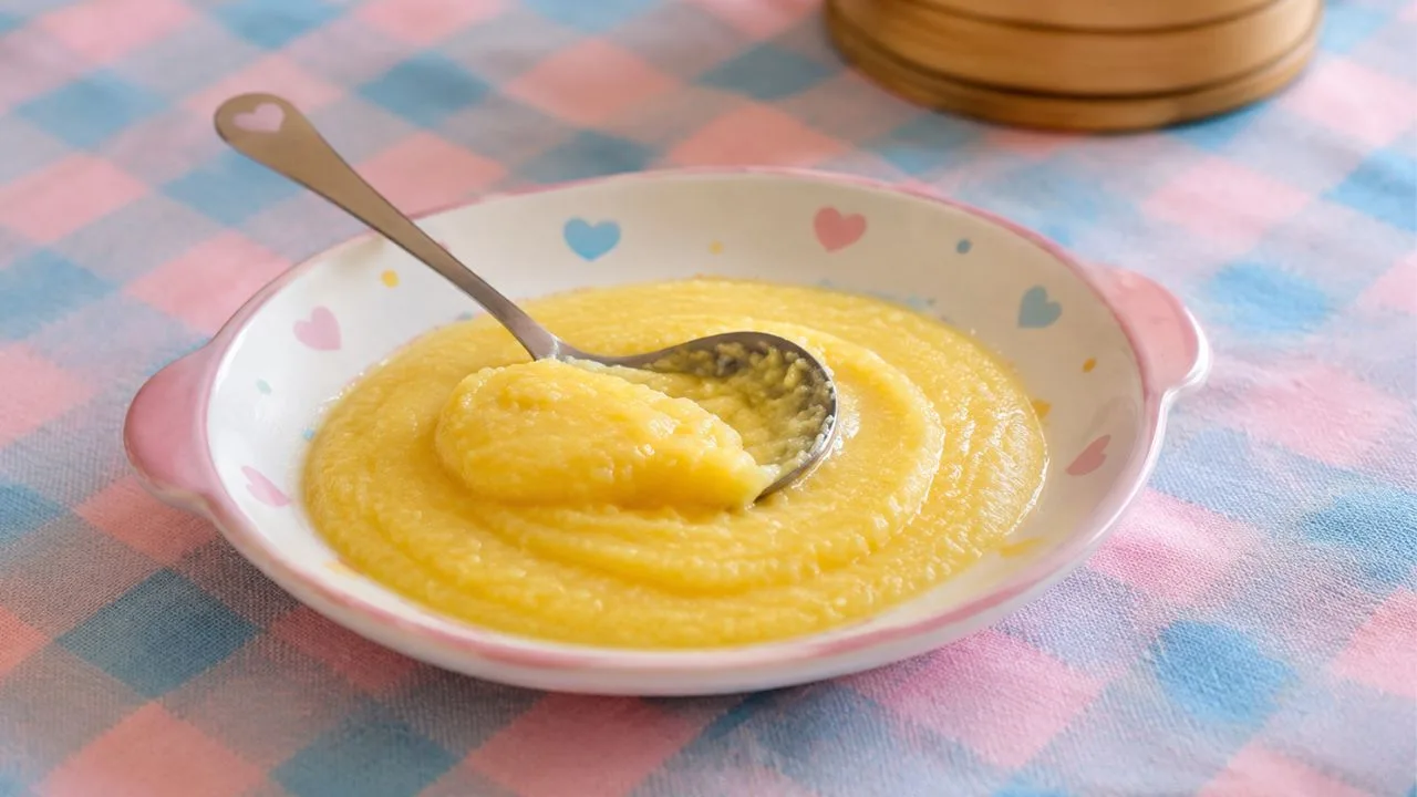 Imagem da Receita de Polenta de Frango para Bebê.