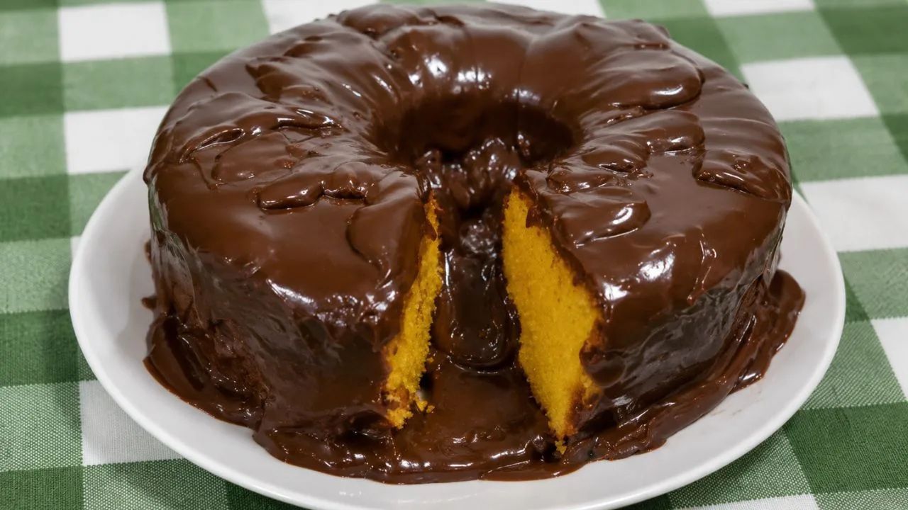 Imagem da Receita de Bolo de Cenoura Sem Ovo e Sem Manteiga.