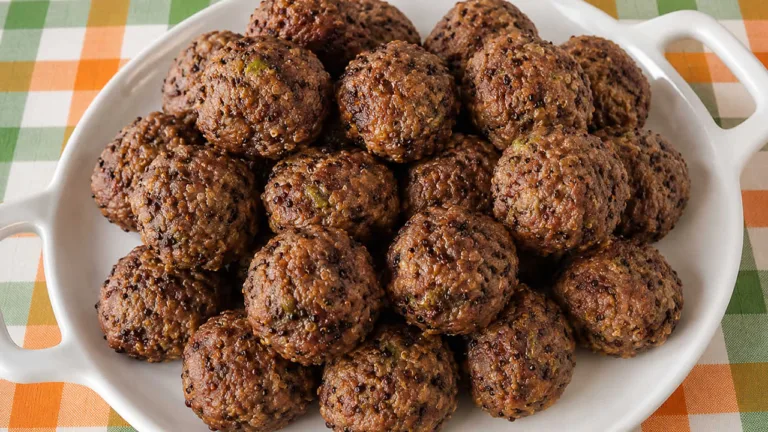 Imagem da Receita de Almôndega Fit de Carne com Quinoa.