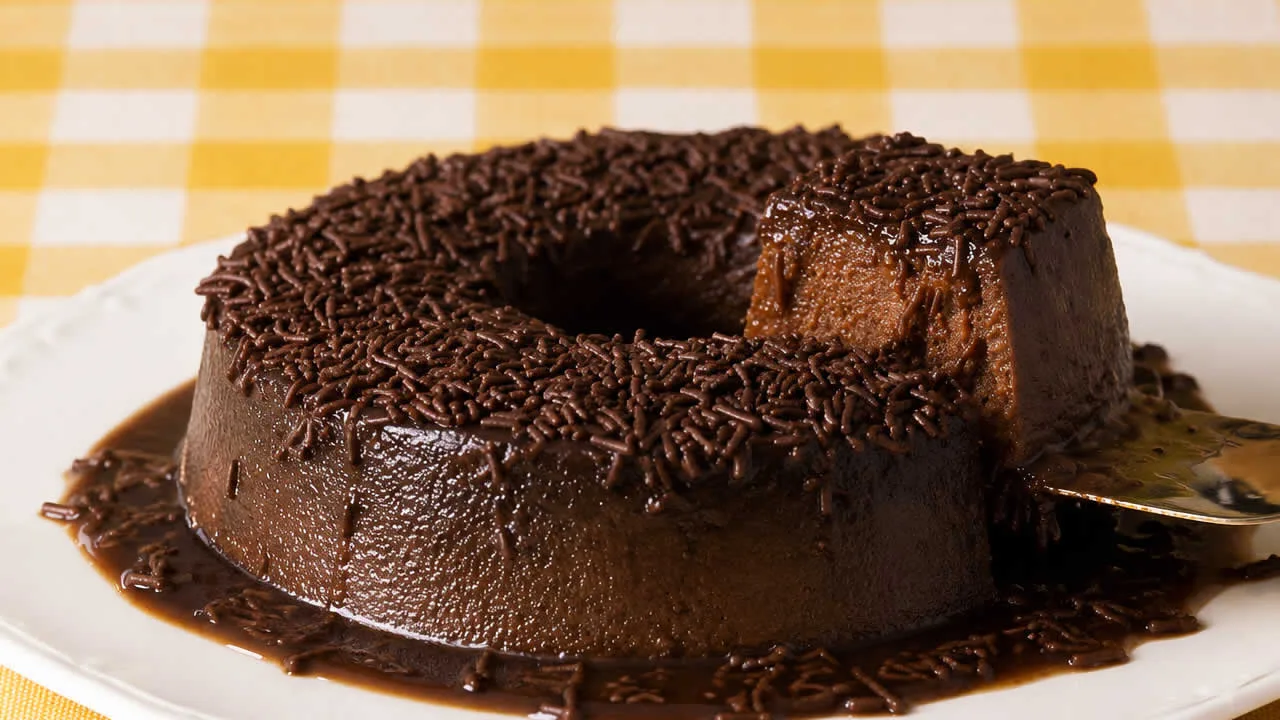 Imagem da Receita de Pudim de Chocolate Sem Leite.