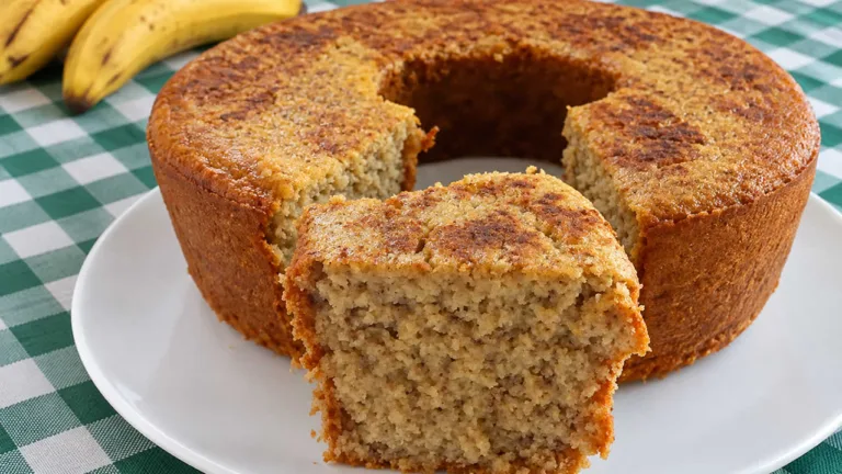 Bolo Integral de Banana Sem Açúcar